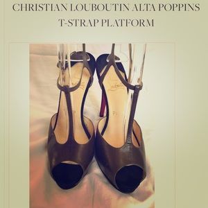 Christian Louboutin t strap platforms
